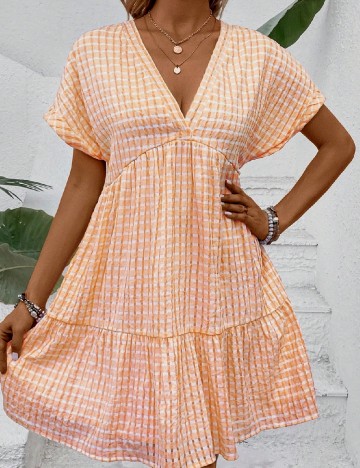 Rochie scurta SHEIN, piersica