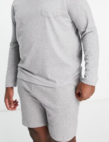 Pantaloni scurti Asos Plus Size Men, gri