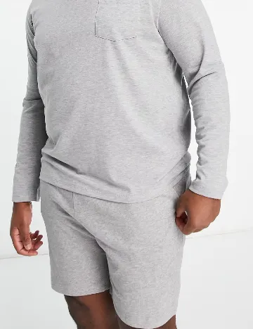 Pantaloni scurti Asos Plus Size Men, gri Gri
