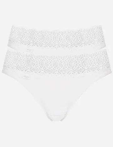 Set chiloti 2 perechi Sloggi by Triumph, alb