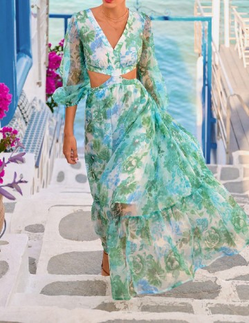 Rochie lunga SHEIN, verde