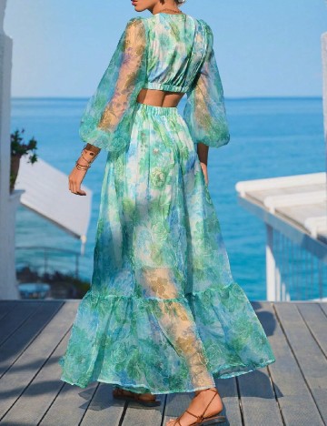 Rochie lunga SHEIN, verde
