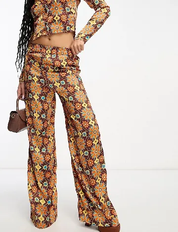 Pantaloni Heartbreak, floral print
