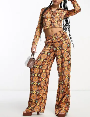 Pantaloni Heartbreak, floral print