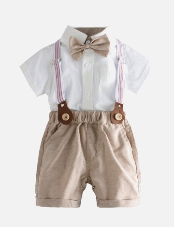 Compleu Shein Kids, alb/maro