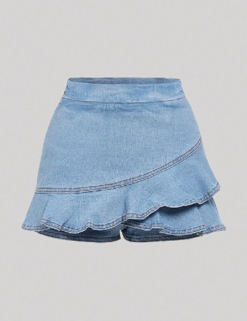 Fusta pantalon Shein Kids, albastru