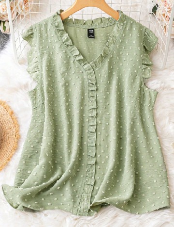 Bluza SHEIN CURVE, verde