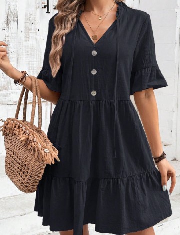 Rochie scurta Emery Rose, bleumarin