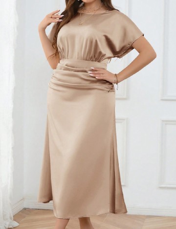 Rochie lunga SHEIN CURVE, maro