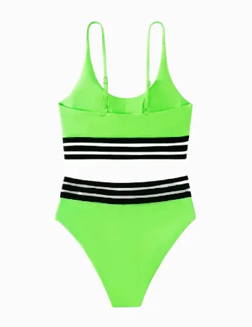 Costum de baie SHEIN, verde