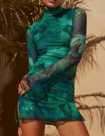 Rochie scurta SHEIN, verde