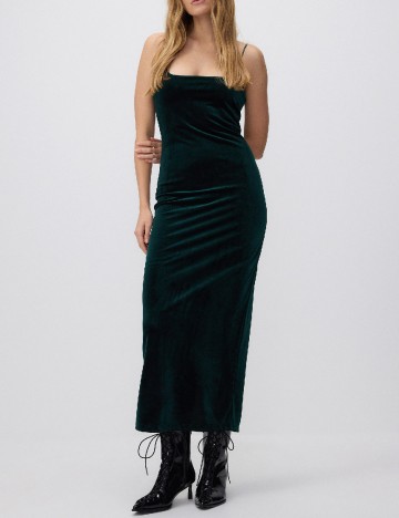 Rochie medie Reserved, verde inchis