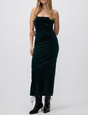 Rochie medie Reserved, verde inchis