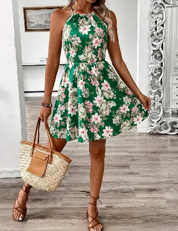 Rochie scurta SHEIN, verde