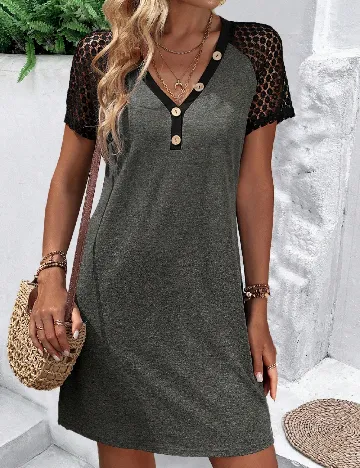 Rochie scurta SHEIN, gri