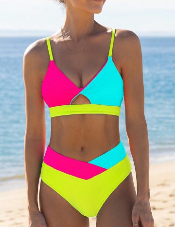 Costum de baie SHEIN, mix culori