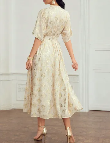 Rochie medie MOTF, crem