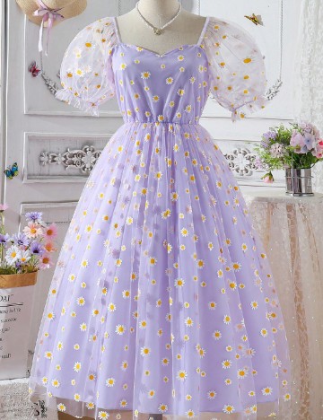 Rochie medie Shein Kids, mov