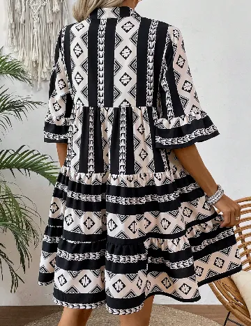 Rochie scurta SHEIN, alb/negru