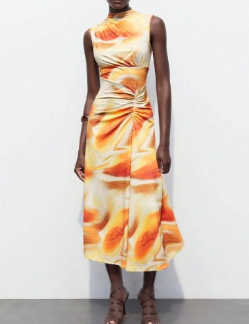Rochie medie SHEIN, portocaliu