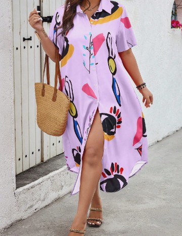 Rochie medie SHEIN CURVE, mov