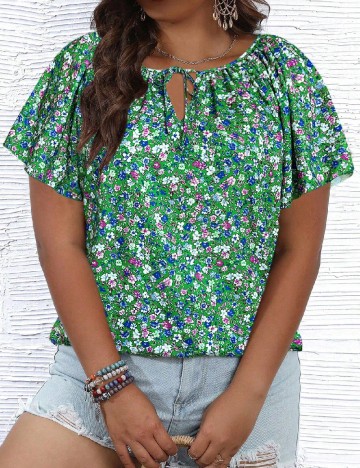 Bluza SHEIN CURVE, verde