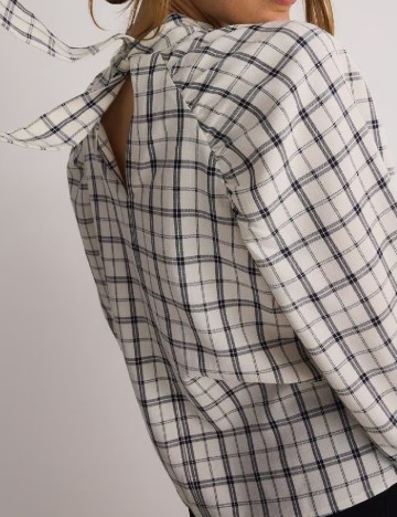Bluza Reserved, alb/bleumarin