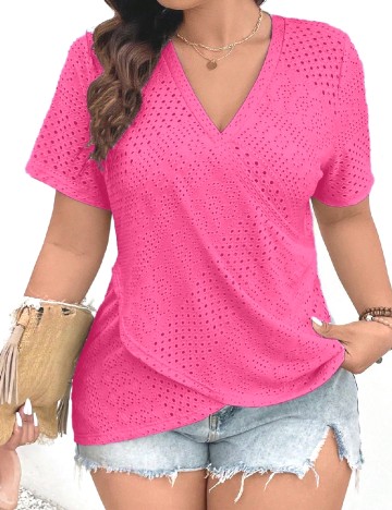 Tricou SHEIN CURVE, roz