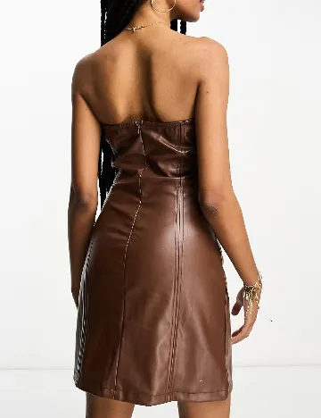 Rochie scurta Urban Threads, maro