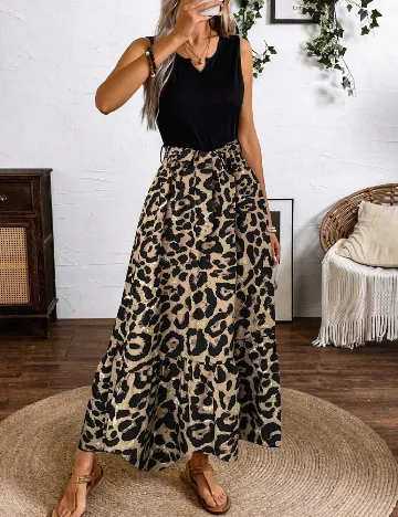 Rochie medie SHEIN, animal print Animal print