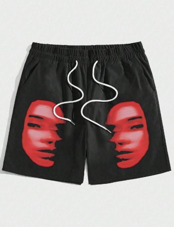 Pantaloni scurti SHEIN, negru