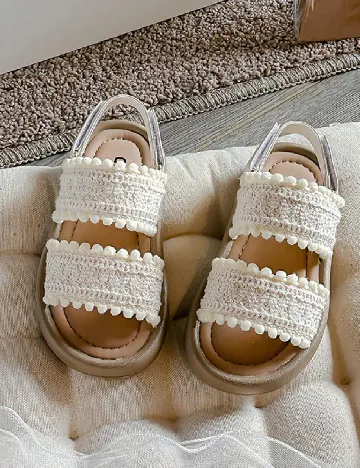 Sandale Shein Kids, ecru Alb