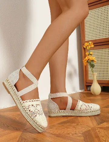 Espadrile SHEIN, crem Crem