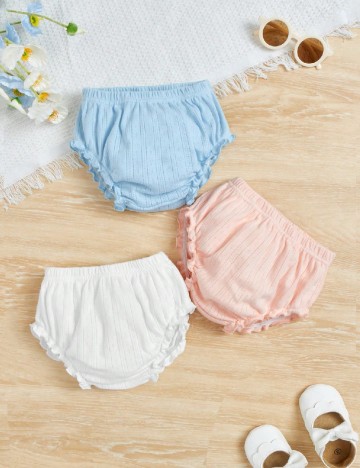 Set chiloti 3 perechi Shein Kids, mix culori
