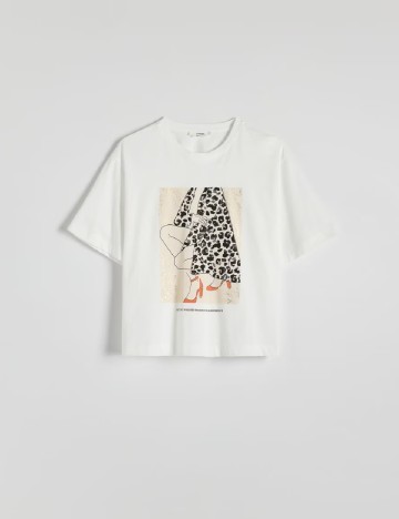 Tricou Reserved, alb