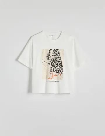 Tricou Reserved, alb