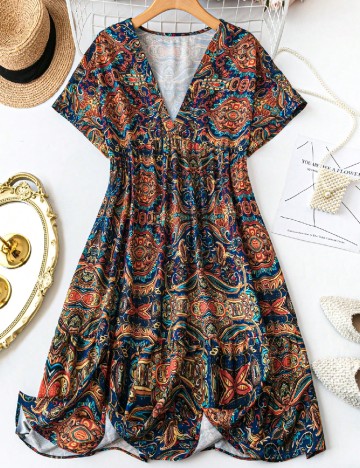 Rochie scurta SHEIN CURVE, mix culori