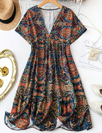Rochie scurta SHEIN CURVE, mix culori