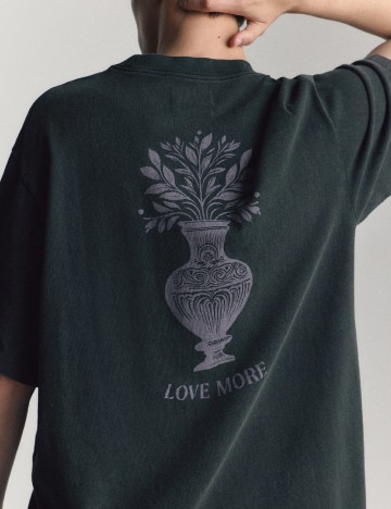 Tricou Oversize Reserved, gri inchis