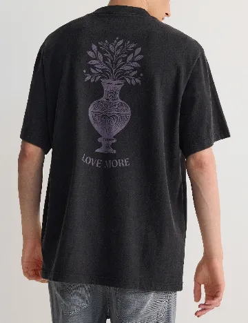 Tricou Oversize Reserved, gri inchis