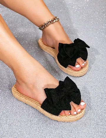 Slapi SHEIN, negru Negru