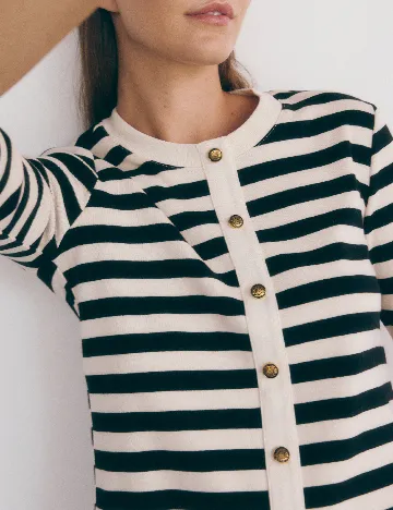 Bluza Reserved, alb/negru