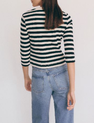 Bluza Reserved, alb/negru