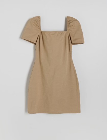 Rochie scurta Reserved, maro deschis
