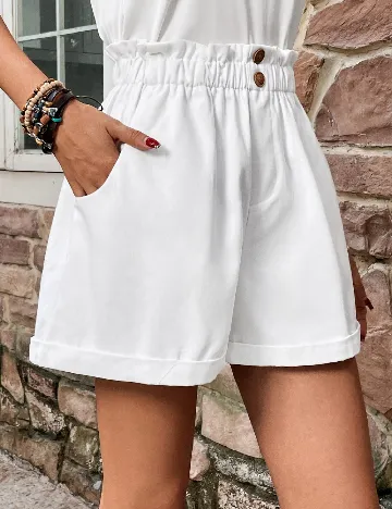 Pantaloni scurti SHEIN, alb