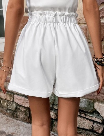 Pantaloni scurti SHEIN, alb
