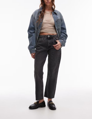 Blugi Top Shop, gri