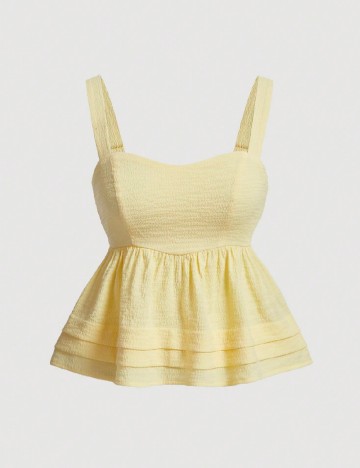 Top SHEIN CURVE, galben