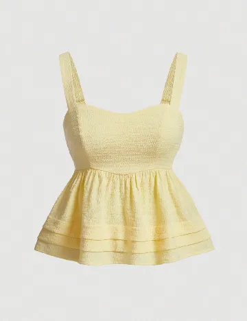 Top SHEIN CURVE, galben