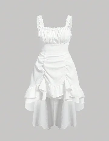 Rochie medie SHEIN CURVE, alb